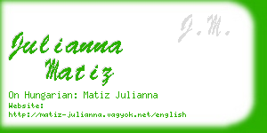 julianna matiz business card